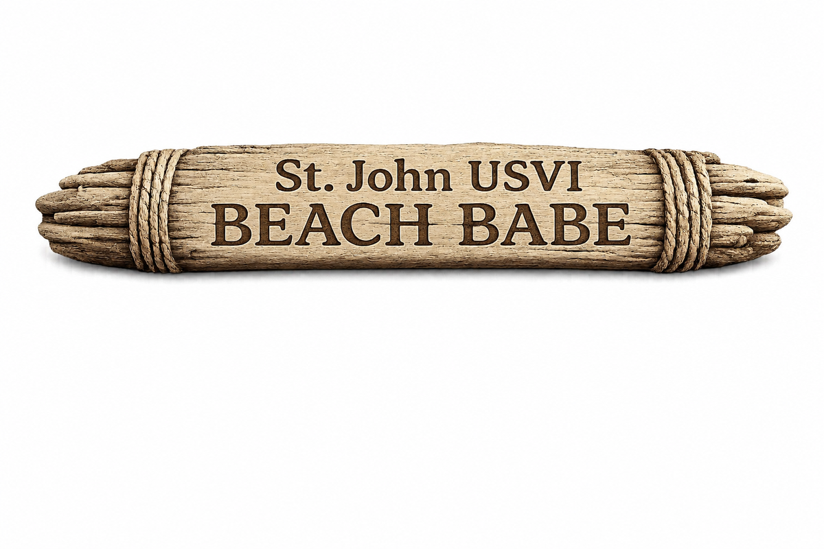 VI Beach Babe™ | St. John USVI Palm Tree Racerback Tank | Inspired by the Virgin Islands