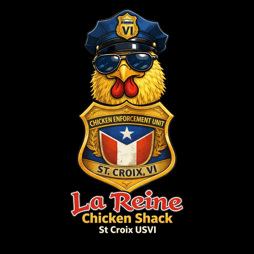 La Reine Chicken Shack – Chicken So Good It Should Be Illegal! Premium T-Shirt | St. Croix, USVI