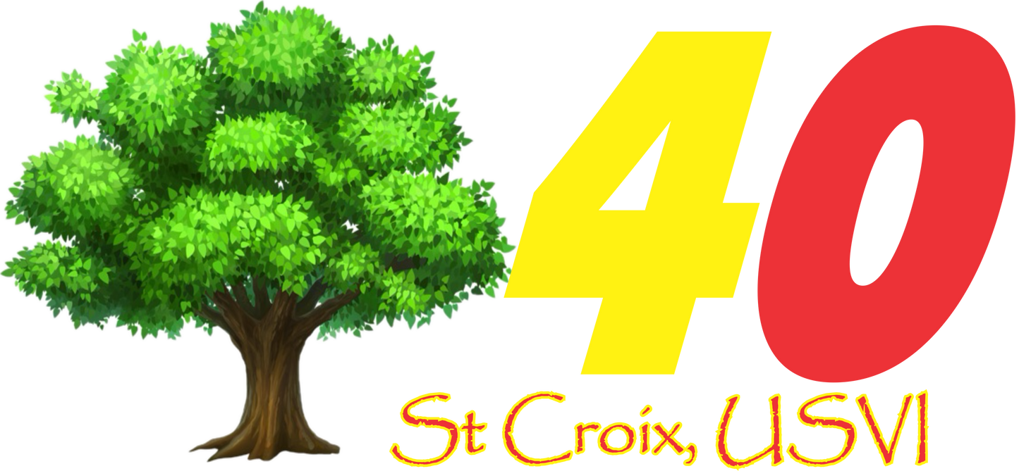 “Tree-Four-Zero” 340 Mahogany Tee – St. Croix USVI Area Code Shirt