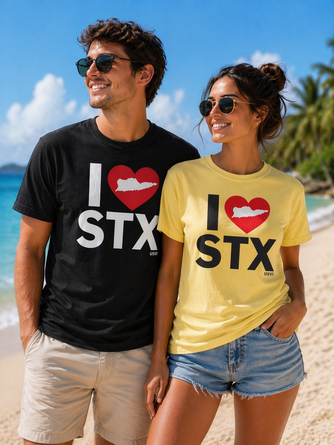 I ❤️ STX Tee Shirt – St. Croix USVI Island Love Graphic Tee