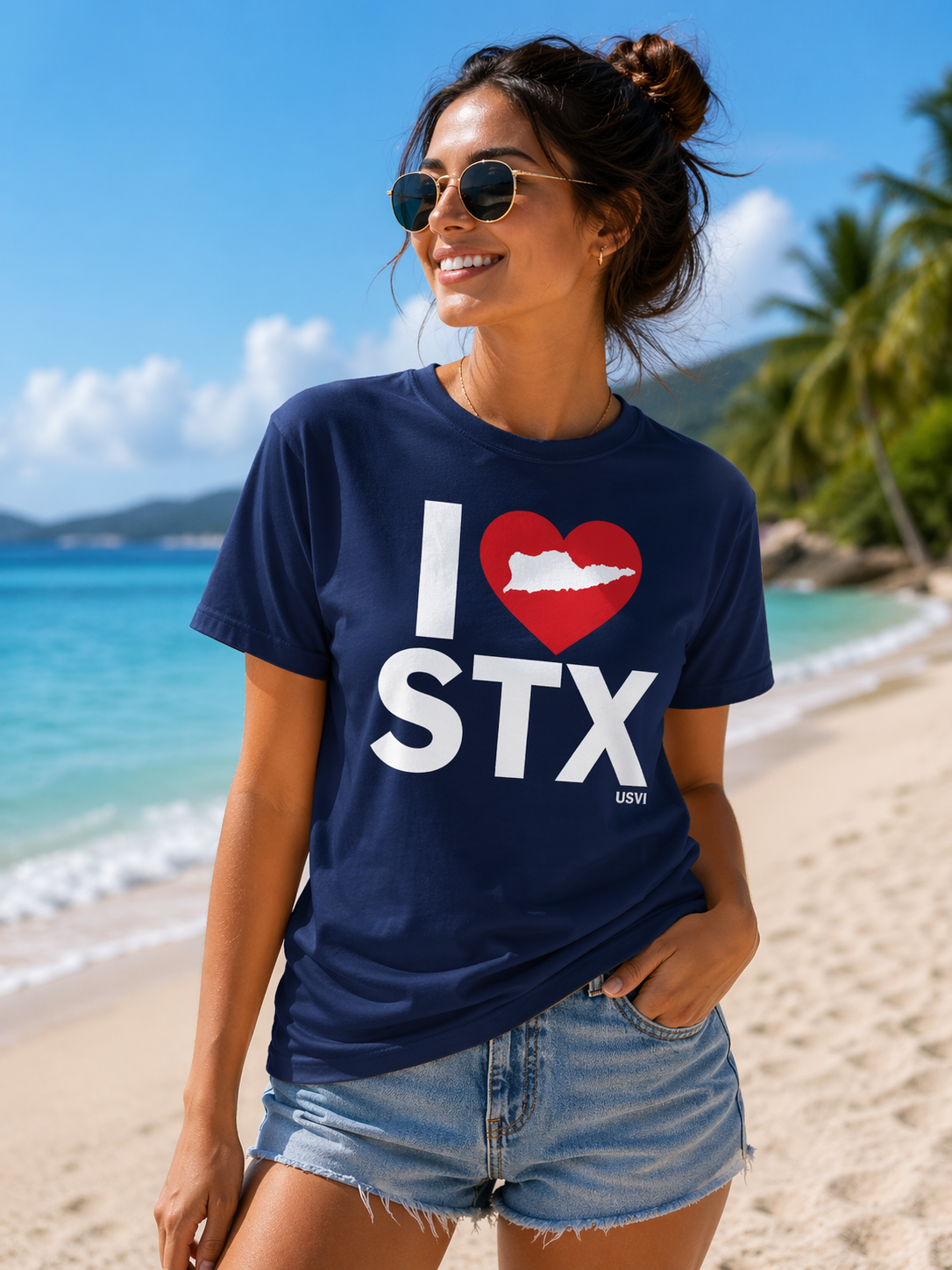I ❤️ STX Tee Shirt – St. Croix USVI Island Love Graphic Tee