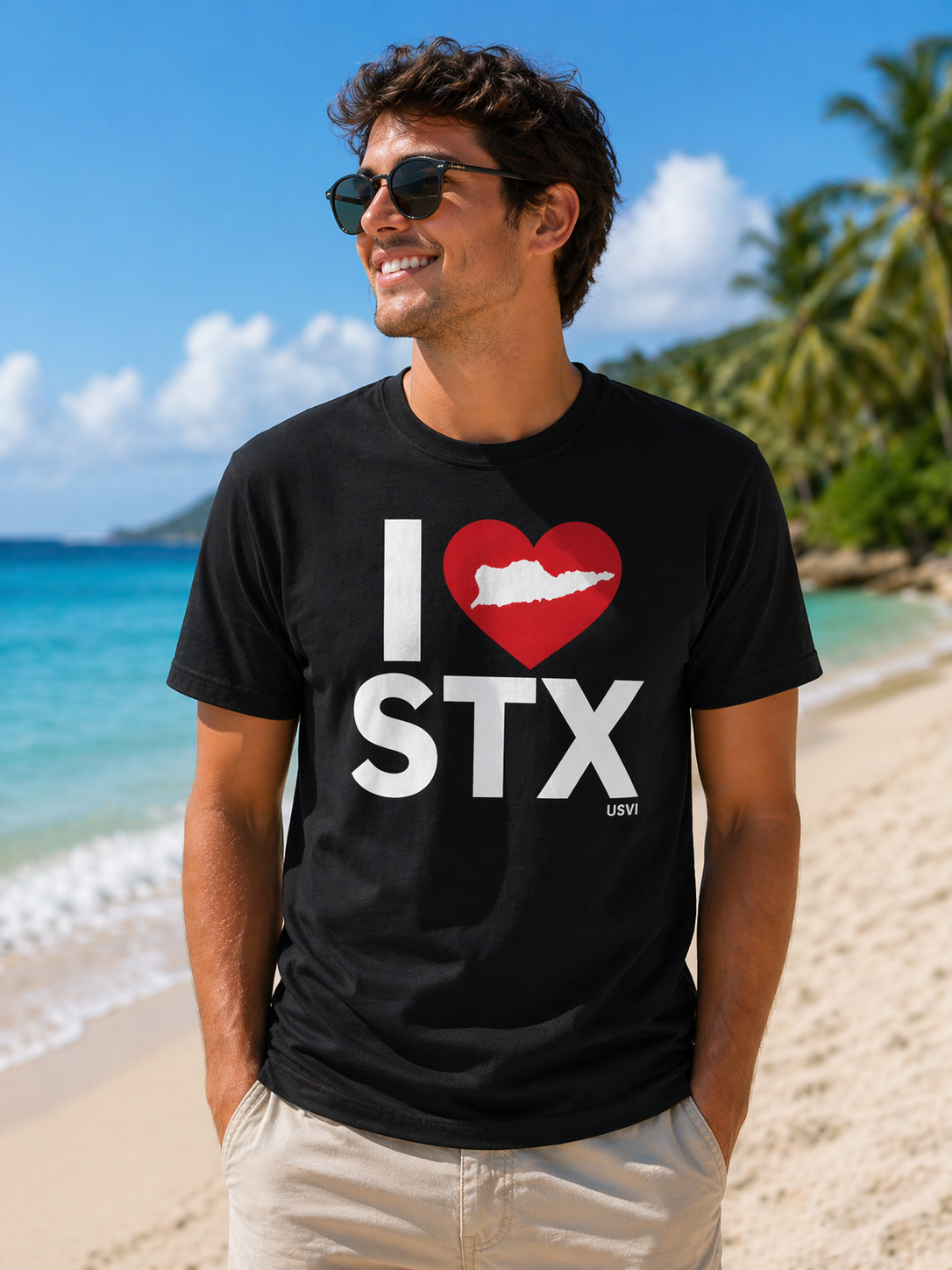 I ❤️ STX Tee Shirt – St. Croix USVI Island Love Graphic Tee