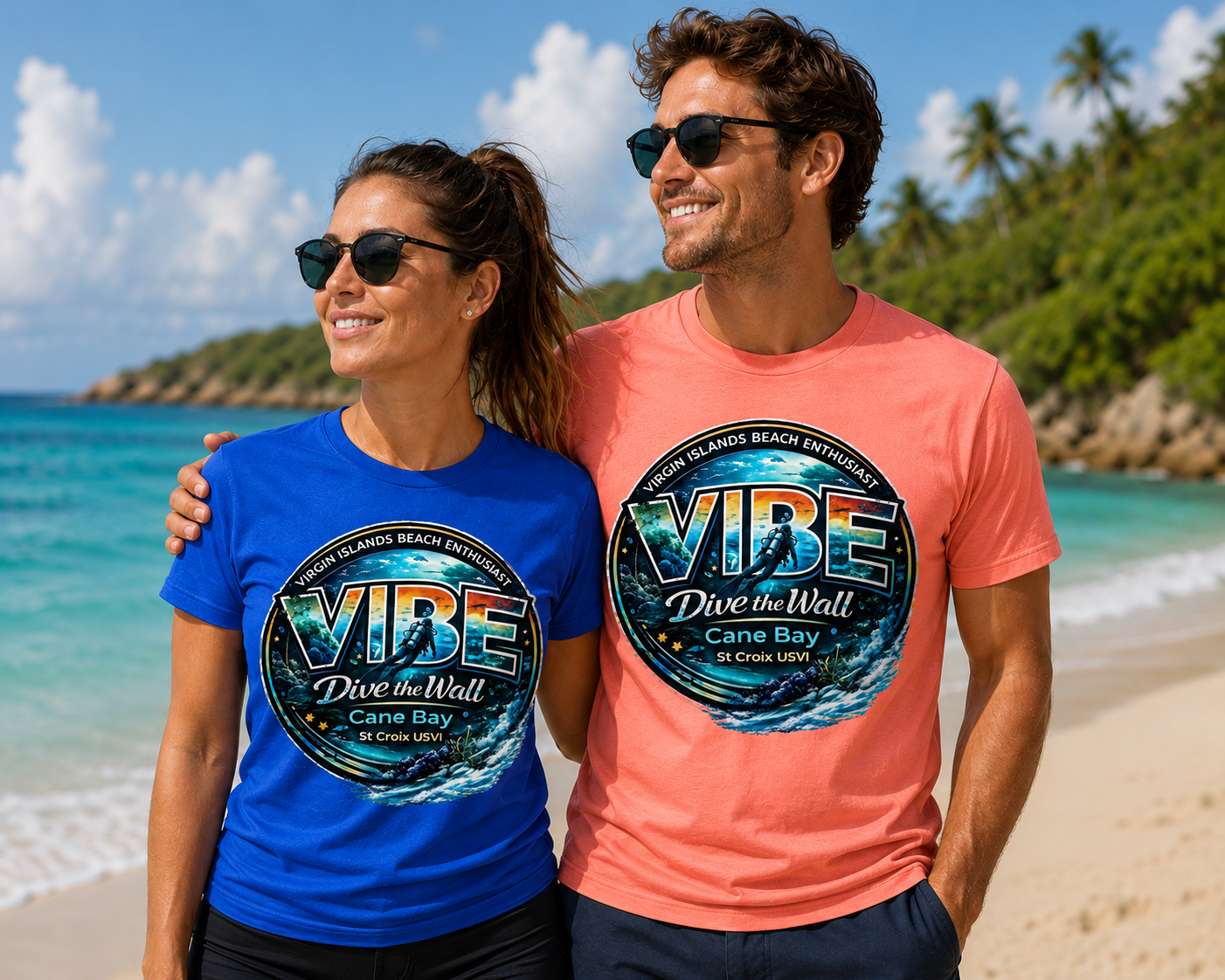 VIBE Dive the Wall Tee – Cane Bay St Croix USVI Scuba Shirt