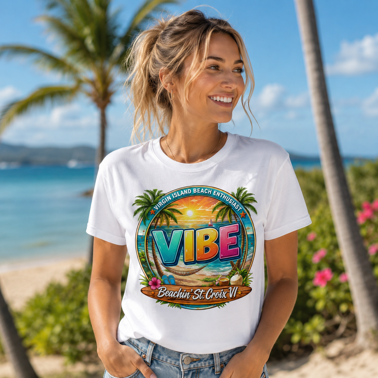 VIBE – Beachin’ St. Croix VI Tropical Island Tee
