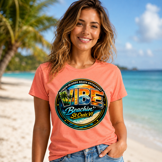 VIBE Beachin’ St Croix VI Tee – Virgin Islands Beach Enthusiast Shirt