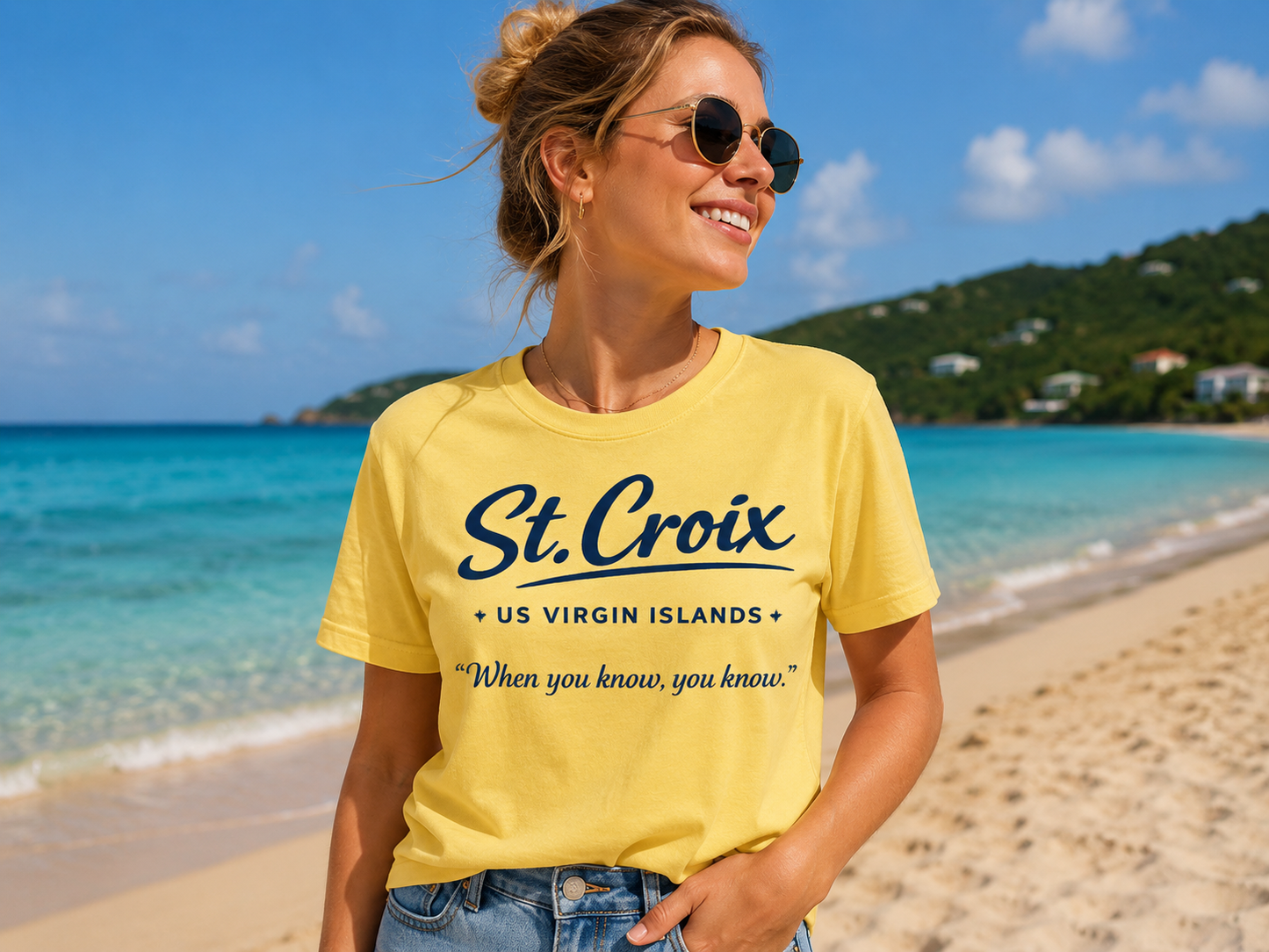 St. Croix US Virgin Islands – “When You Know, You Know” Premium Beach Tee