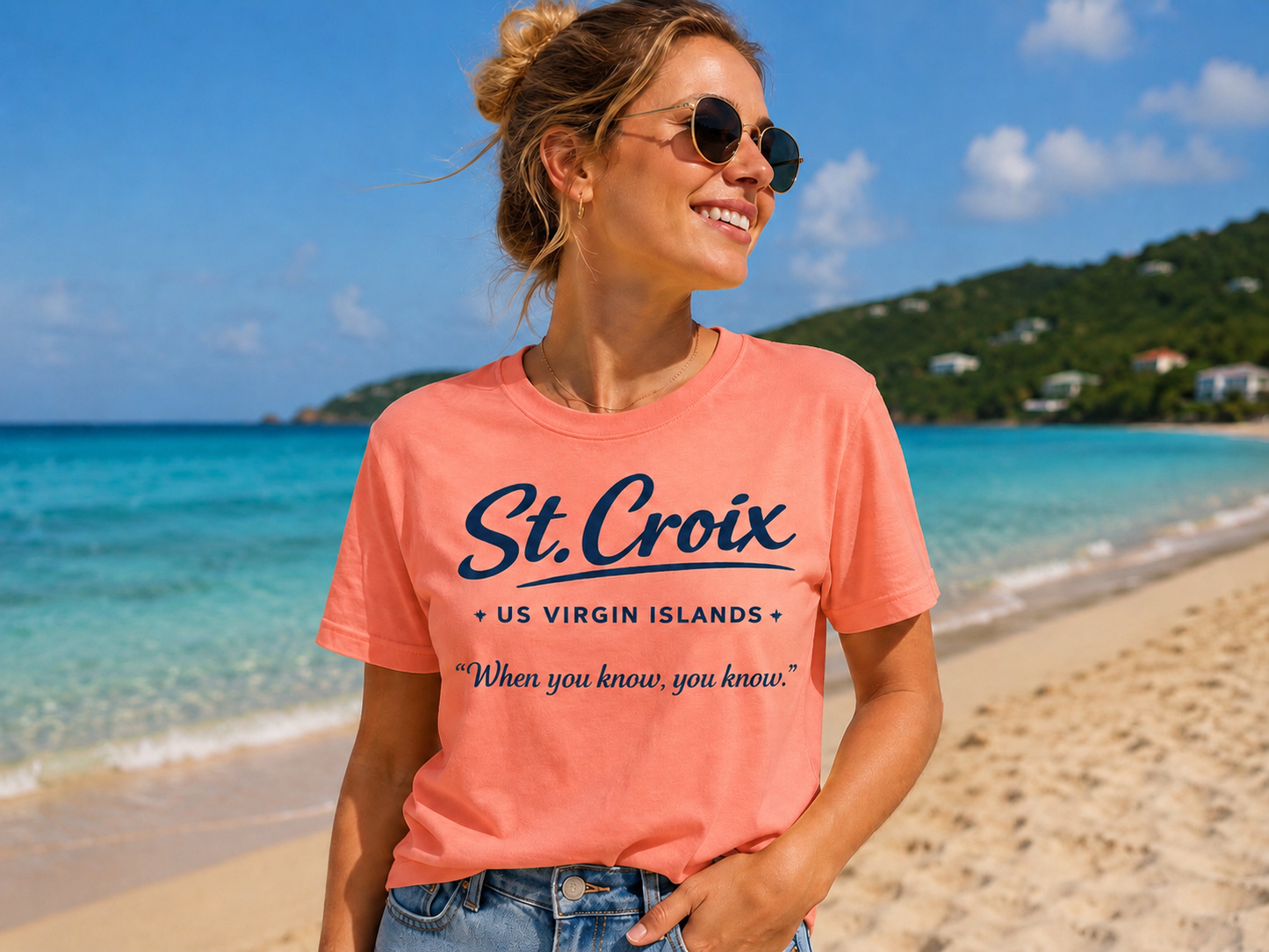 St. Croix US Virgin Islands – “When You Know, You Know” Premium Beach Tee