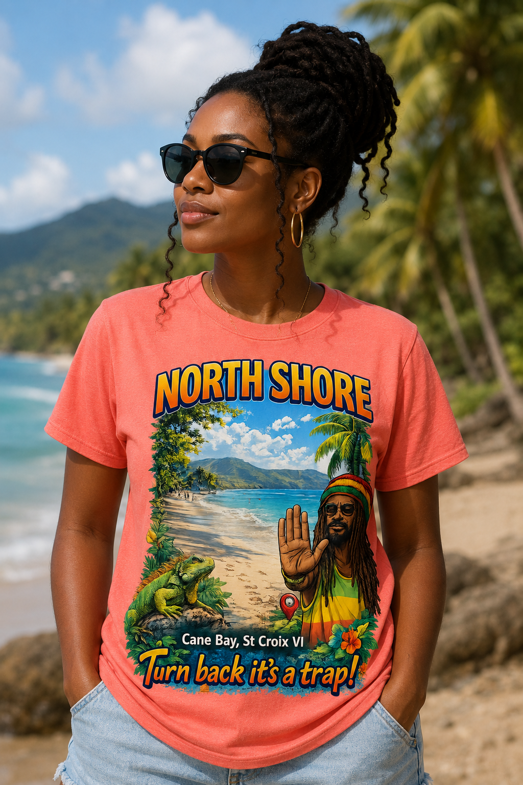 North Shore “Turn Back It’s a Trap!” Tee – Cane Bay, St. Croix USVI